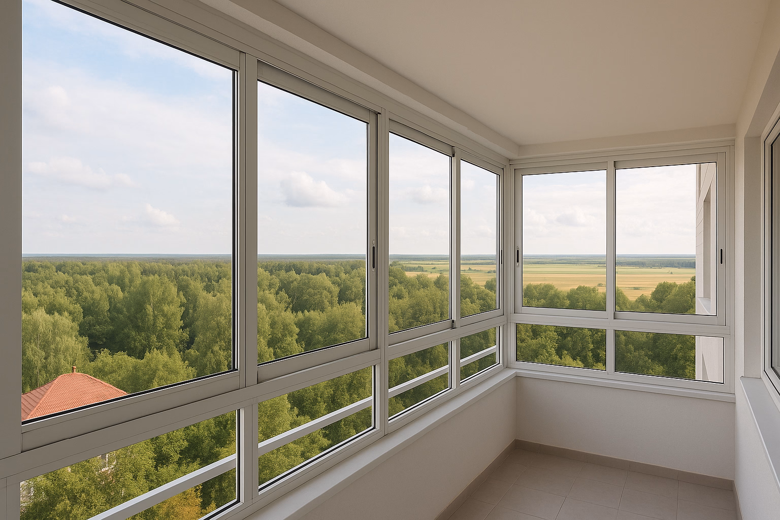 Алюминиевое остекление лоджий